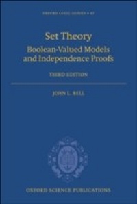 Enlarge image Cover: Set Theory: Boolean-Valued Models and Independence Proofs - Clarendon Press