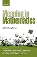 Cover: Meaning in Mathematics - OUP eBook