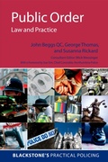 Cover: Public Order: Law and Practice - OUP eBook