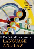 Cover: The Oxford Handbook of Language and Law - OUP eBook
