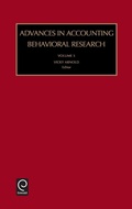 Cover: Advances in Accounting Behavioral Research - JAI Press Inc.