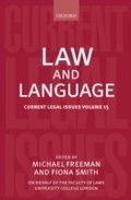 Cover: Law and Language - OUP eBook