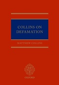 Cover: Collins On Defamation - OUP eBook