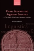 Cover: Phrase Structure and Argument Structure - OUP eBook