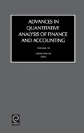 Cover: Advances in Quantitive Analysis of Finance and Accounting - JAI Press Inc.