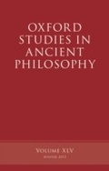 Cover: Oxford Studies in Ancient Philosophy, Volume 45 - OUP eBook