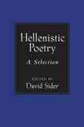 Cover: Hellenistic Poetry - The University of Michigan Press