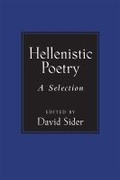 Cover: Hellenistic Poetry - The University of Michigan Press