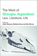 Cover: Work of Giorgio Agamben - Edinburgh University Press