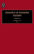 Cover: Research in Economic History - JAI Press Inc.
