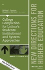 Cover: College Completion for Latino/a Students - Jossey-Bass