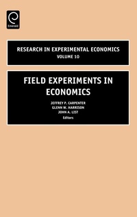 Enlarge image Cover: Field Experiments in Economics - JAI Press Inc.