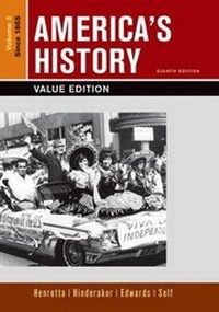 Enlarge image Cover: America's History, Value Edition, Volume 2 - Bedford Books