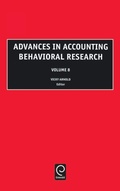 Cover: Advances in Accounting Behavioral Research - JAI Press Inc.