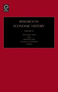 Enlarge image Cover: Research in Economic History - JAI Press Inc.