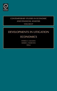 Enlarge image Cover: Developments in Litigation Economics - JAI Press Inc.