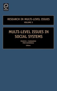Enlarge image Cover: Multi-Level Issues in Social Systems - JAI Press Inc.