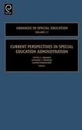 Cover: Current Perspectives in Special Education Administration - JAI Press Inc.
