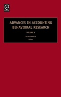 Cover: Advances in Accounting Behavioral Research - JAI Press Inc.