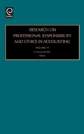 Cover: Research on Professional Responsibility and Ethics in Accounting - JAI Press Inc.