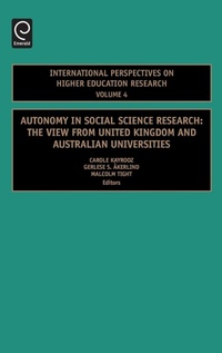 Enlarge image Cover: Autonomy in Social Science Research - JAI Press Inc.