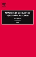 Cover: Advances in Accounting Behavioral Research: Vol. 10 - JAI Press Inc.