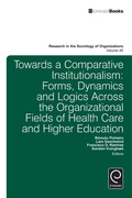 Cover: Towards a Comparative Institutionalism - Emerald Group Publishing Limited