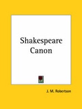 Cover: Shakespeare Canon (1922) - Kessinger Publishing Co