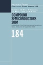 Cover: Compound Semiconductors 2004 - Institute of Physics Publishing