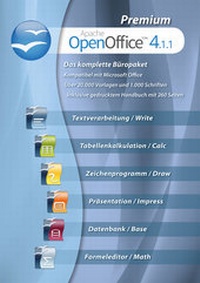 Abbildung von: OpenOffice 4.1.1 Premium Edition + 260 seitiges gedrucktes Handbuch + 1.000 Schriften + 20.000 Office Vorlagen - Markt + Technik
