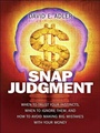 Cover: Snap Judgment - Addison Wesley