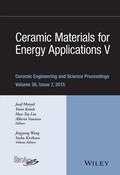 Cover: Ceramic Materials for Energy Applications V - Wiley