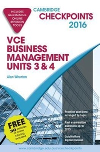 Abbildung von: Cambridge Checkpoints VCE Business Management Units 3 and 4 2016 and Quiz Me More - Cambridge University Press