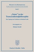 Cover: "Natur" in der Transzendentalphilosophie. - Duncker & Humblot