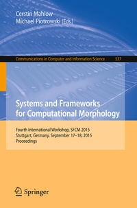 Abbildung von: Systems and Frameworks for Computational Morphology - Springer