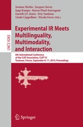 Cover: Experimental IR Meets Multilinguality, Multimodality, and Interaction - Springer
