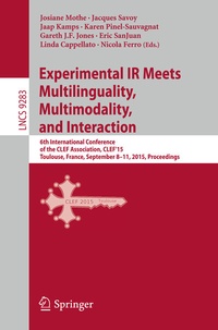Abbildung von: Experimental IR Meets Multilinguality, Multimodality, and Interaction - Springer