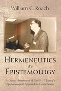 Cover: Hermeneutics as Epistemology - Wipf & Stock Publishers