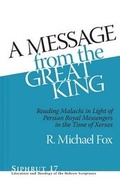 Cover: A Message from the Great King - Eisenbrauns
