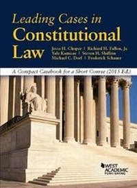 Enlarge image Cover: Leading Cases in Constitutional Law, a Compact Casebook for a Short Course - West Academic Press