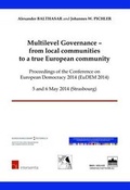 Cover: Multilevel Governance - from Local Communities to a True European Community: Proceedings of the Conference on European Democracy 2014 (EuDEM 2014) 2015 - Intersentia Ltd