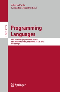 Enlarge image Cover: Programming Languages - Springer