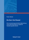 Cover: Die Earn Out Klausel - Kovac, Dr. Verlag
