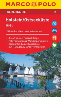 Abbildung von: MARCO POLO Freizeitkarte 2 Holstein, Ostseeküste, Kiel 1:100.000 - MARCO POLO ein Imprint von MAIRDUMONT