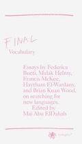 Cover: Final Vocabulary - Sternberg Press