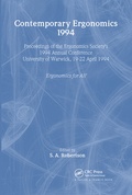 Cover: Contemporary Ergonomics - Taylor & Francis