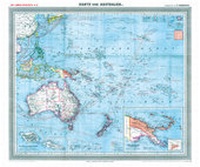 Abbildung von: General-Karte von Australien und der Südsee, 1903 [gerollt] - Verlag Rockstuhl