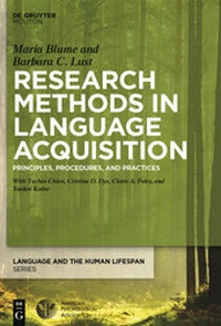 Enlarge image Cover: Research Methods in Language Acquisition - De Gruyter Mouton