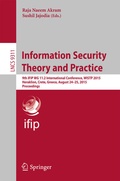 Cover: Information Security Theory and Practice - Springer