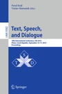Cover: Text, Speech, and Dialogue - Springer